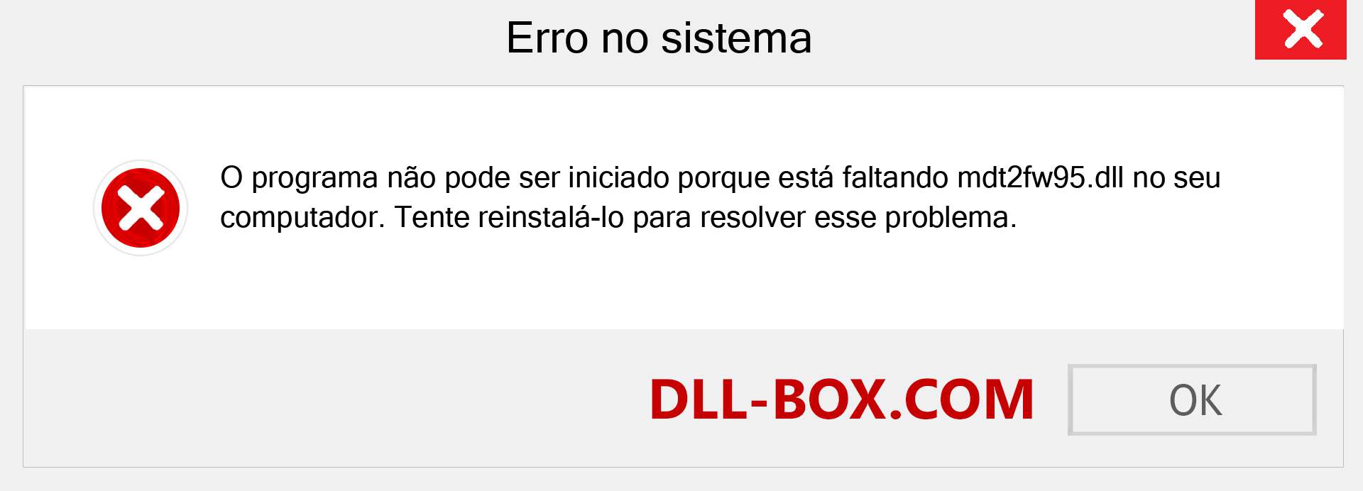 Arquivo mdt2fw95.dll ausente ?. Download para Windows 7, 8, 10 - Correção de erro ausente mdt2fw95 dll no Windows, fotos, imagens